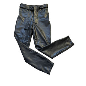 Abercrombie & Fitch Super Skinny Black Vegan Leather Pants Ultra High Rise Sz S